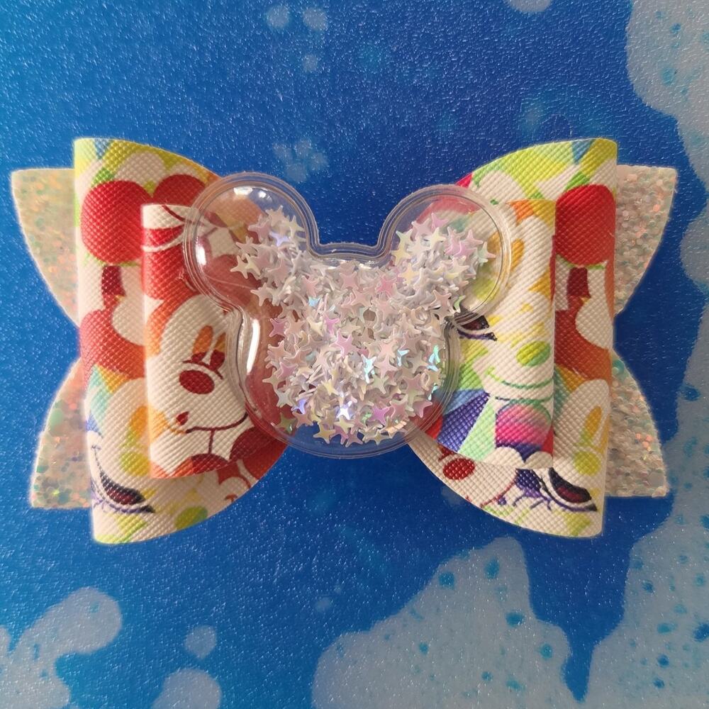 Custom mickey mouse hair bow